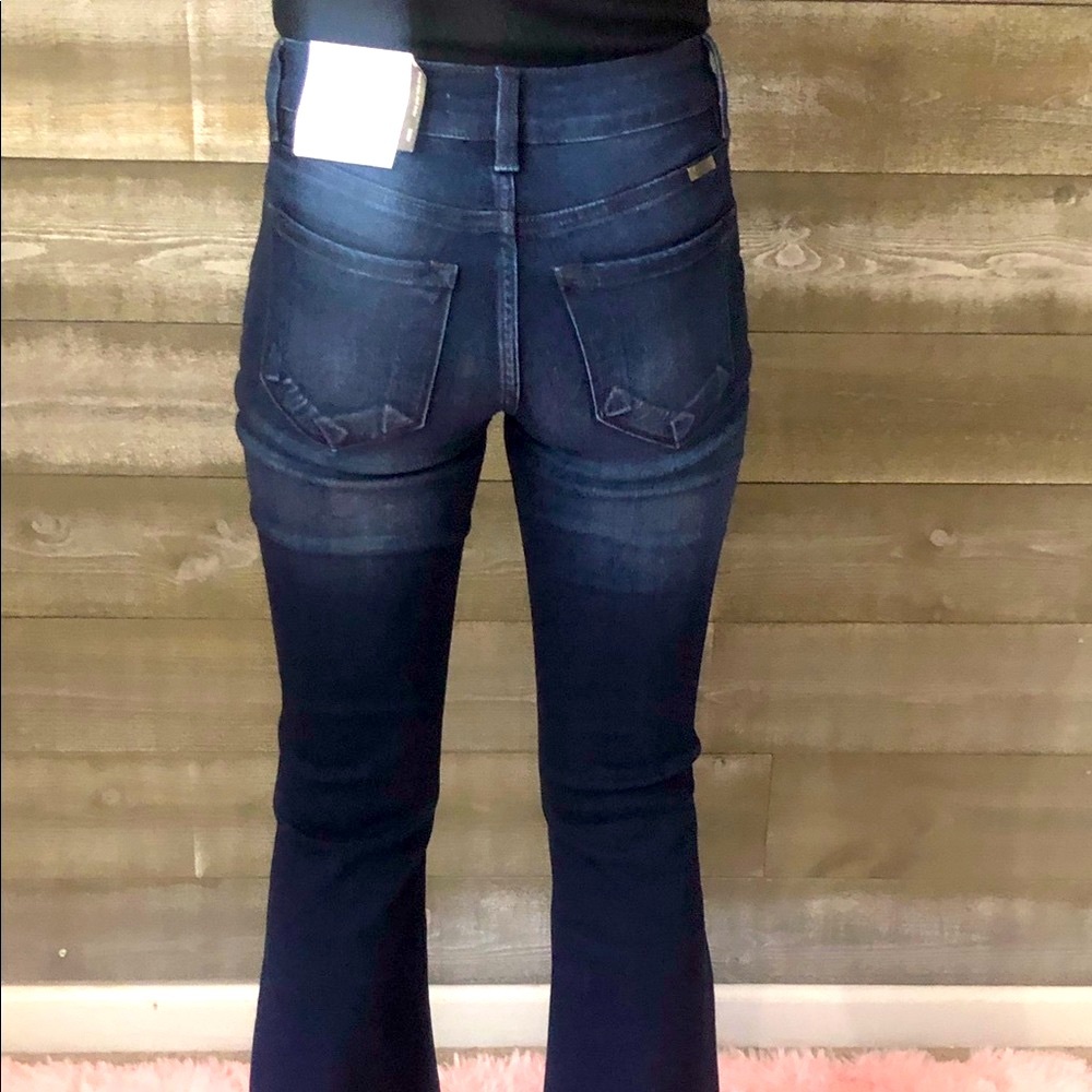 RESTOCK!! kancan mid rise flares super dark wash - Picture 7 of 12